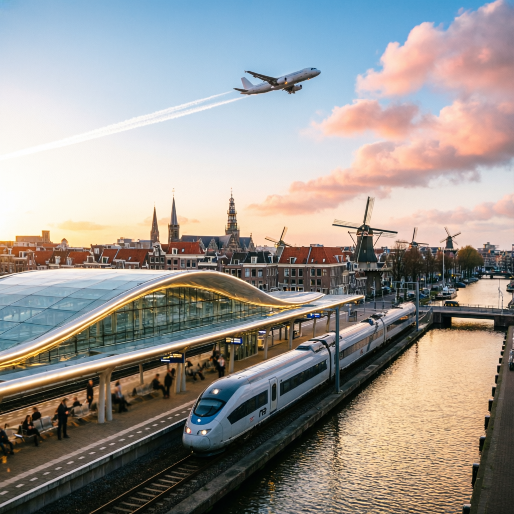 Schiphol to Amsterdam train